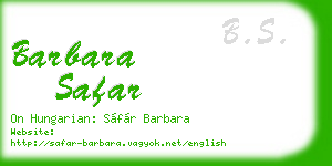 barbara safar business card